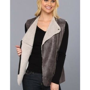 NWT SANCTUARY Faux Suede Shearling Vest